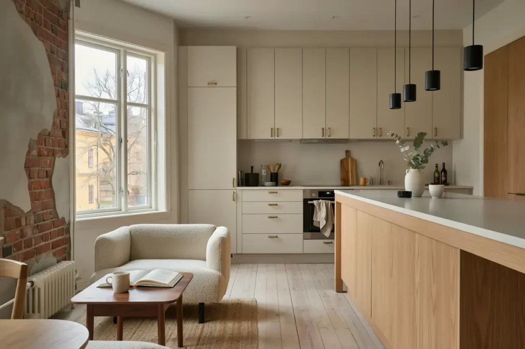 k ksrenovering med ppnad planl sning i l genhet p s dermalm