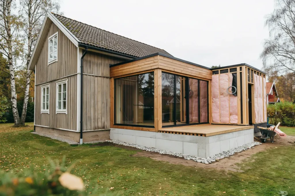 bygga uterum mot huset regler grund isolering och kostnad att ha koll p