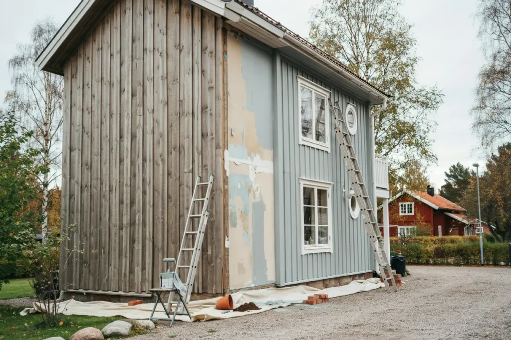m la om huset r tt s v ljer du f rgsystem f rarbete och intervall f r en h llbar fasad